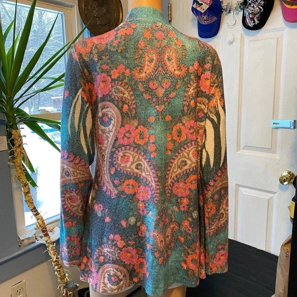 Mushka By Sienna Rose Boho Floral Open Cardigan Women Size L - Picture 2 of 6